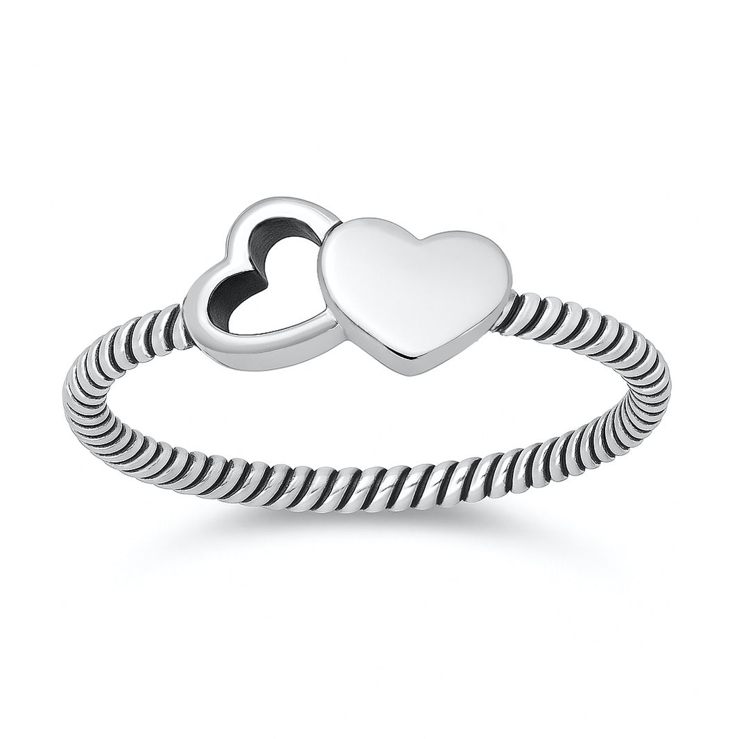 Silver Ring - Hearts