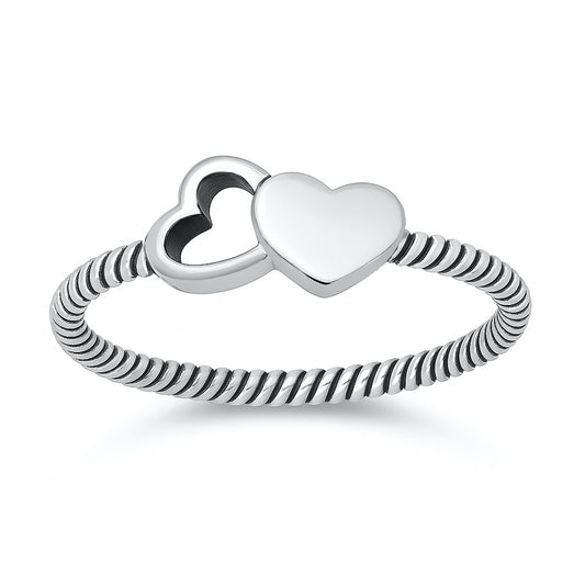 Silver Ring - Hearts