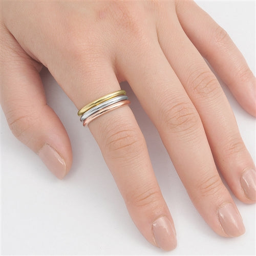 Silver Ring - Three Tone Rolling Ring