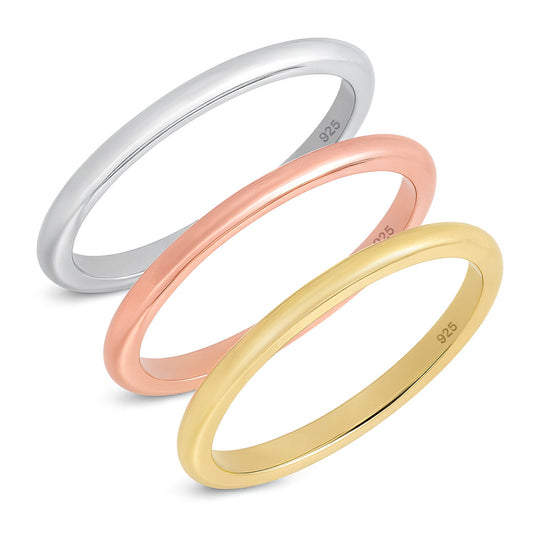 Silver Ring - Three Tone Rolling Ring