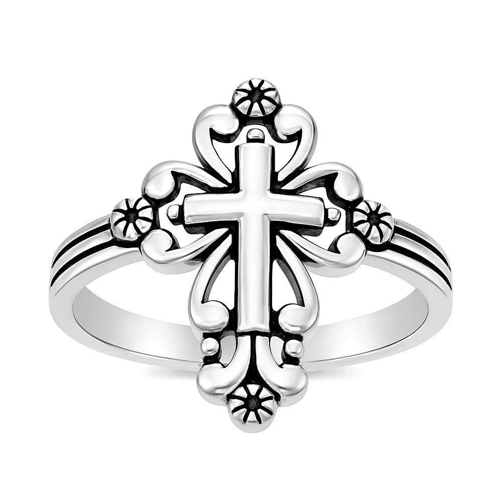 Silver Ring - Cross