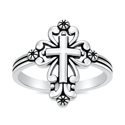 Silver Ring - Cross