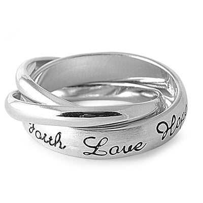 Silver Ring - Faith Hope Love