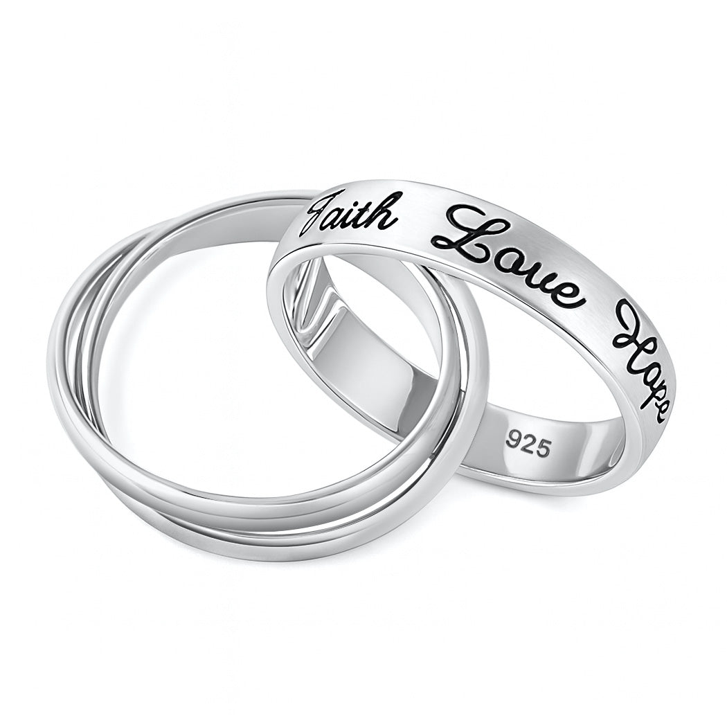 Silver Ring - Faith Hope Love