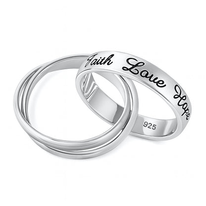 Silver Ring - Faith Hope Love