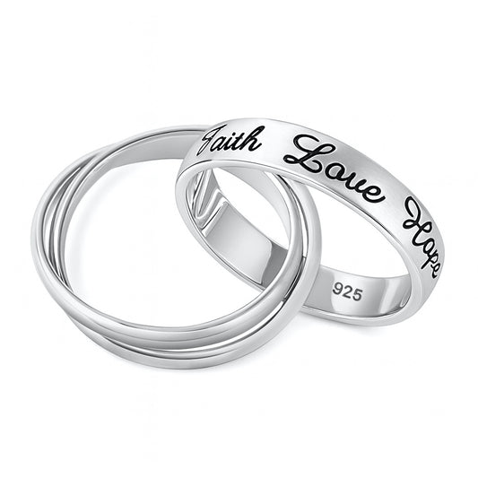 Silver Ring - Faith Hope Love
