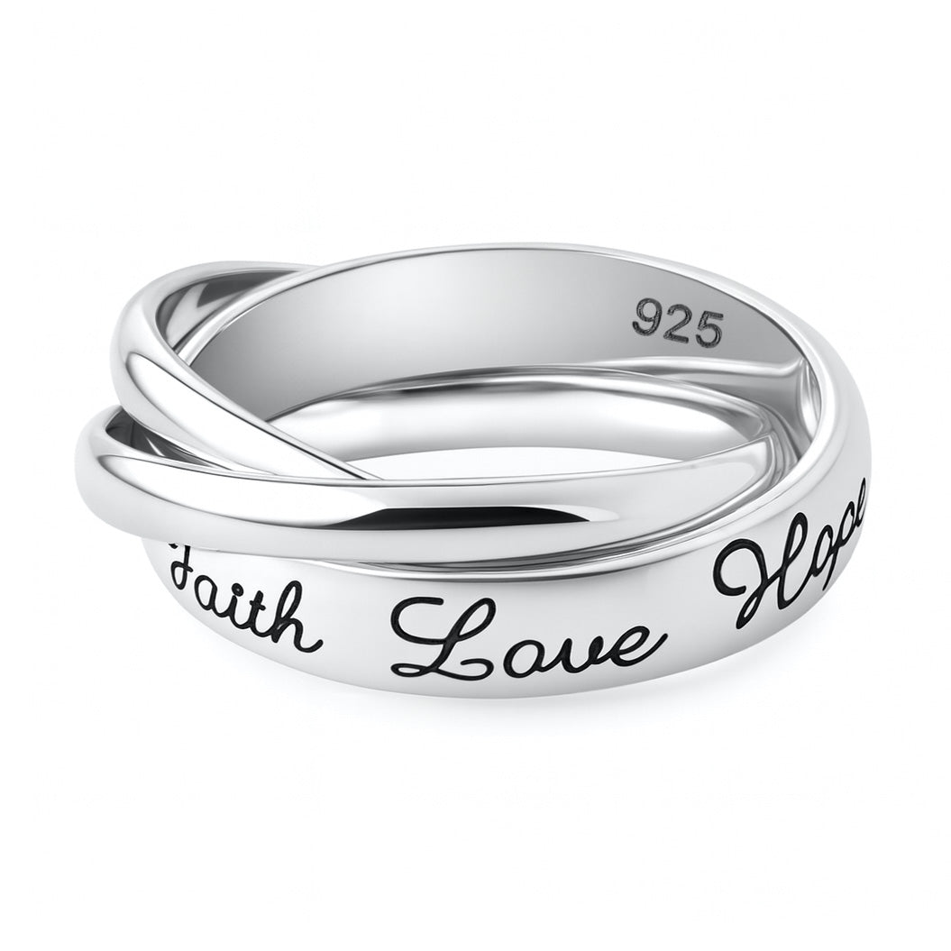 Silver Ring - Faith Hope Love