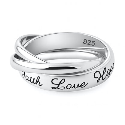 Silver Ring - Faith Hope Love