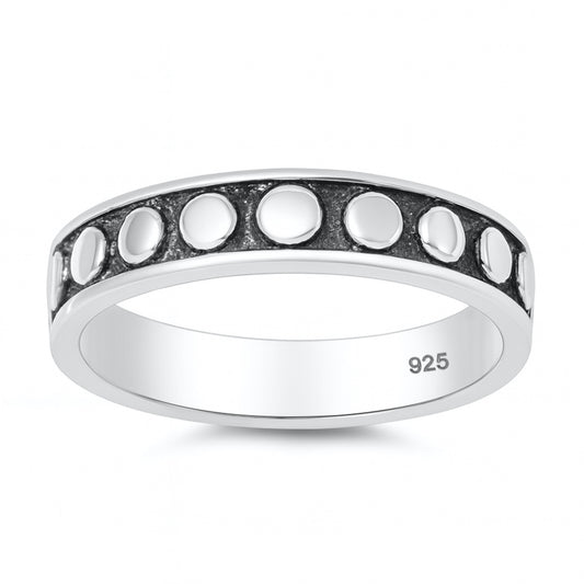 Silver Dot Band Ring