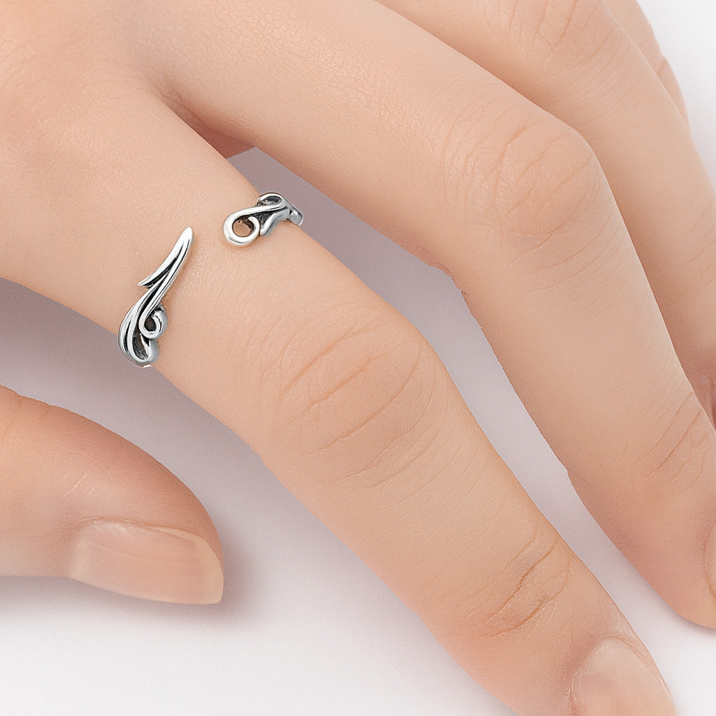 Silver Flamr Band Ring