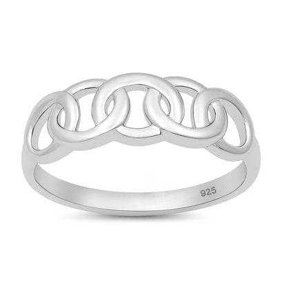Silver Ring- Chain Link