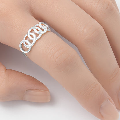 Silver Ring- Chain Link