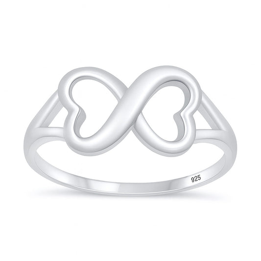 Silver Infinity Heart Ring