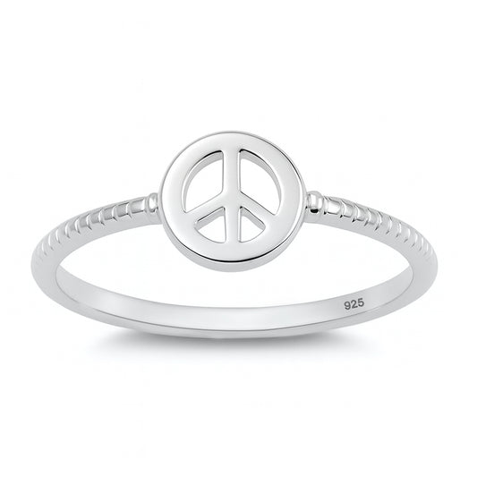 Silver Ring - Peace Sign