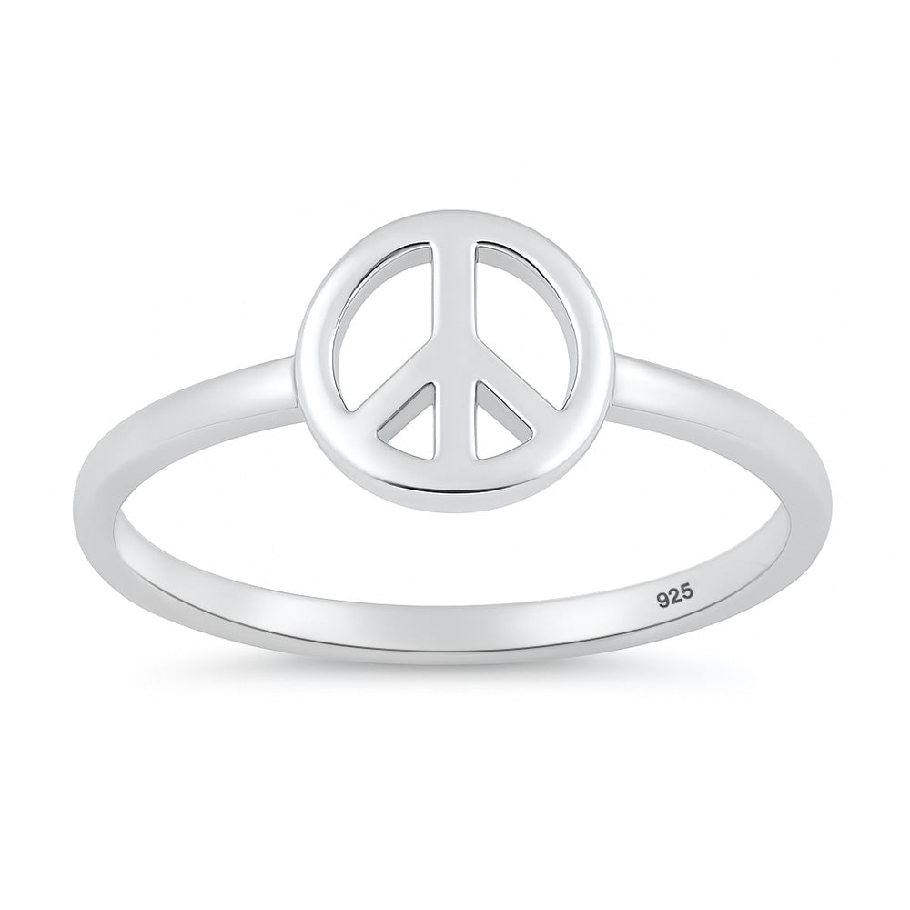 Silver Ring - Peace Sign