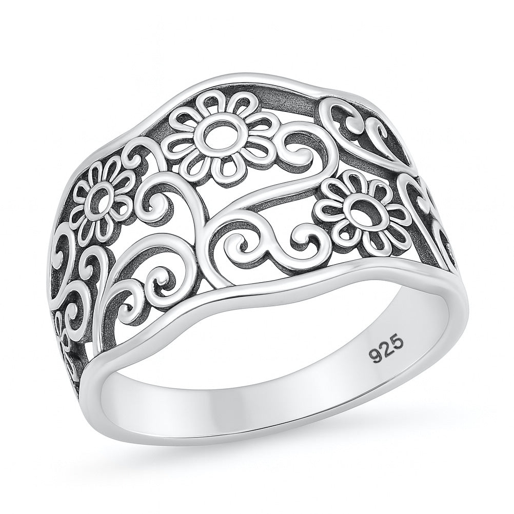 Silver Ring - Flower