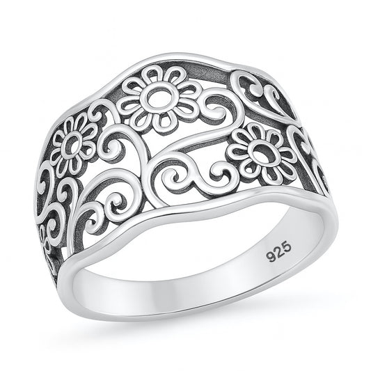 Silver Ring - Flower
