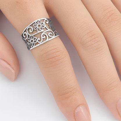 Silver Ring - Flower