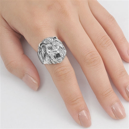 Silver Ring - Lion Head