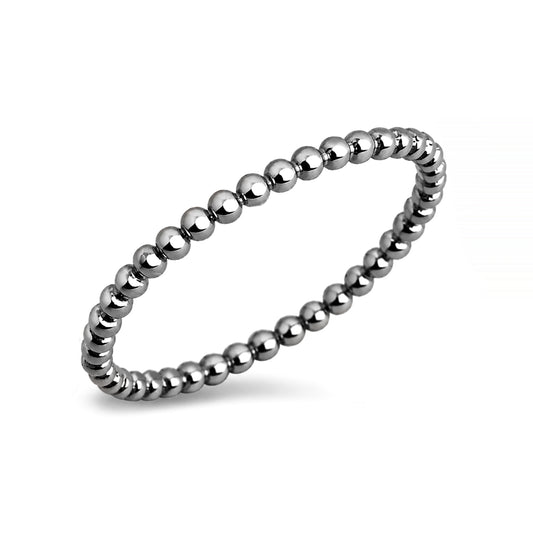 Silver Ring - Continuous Beads