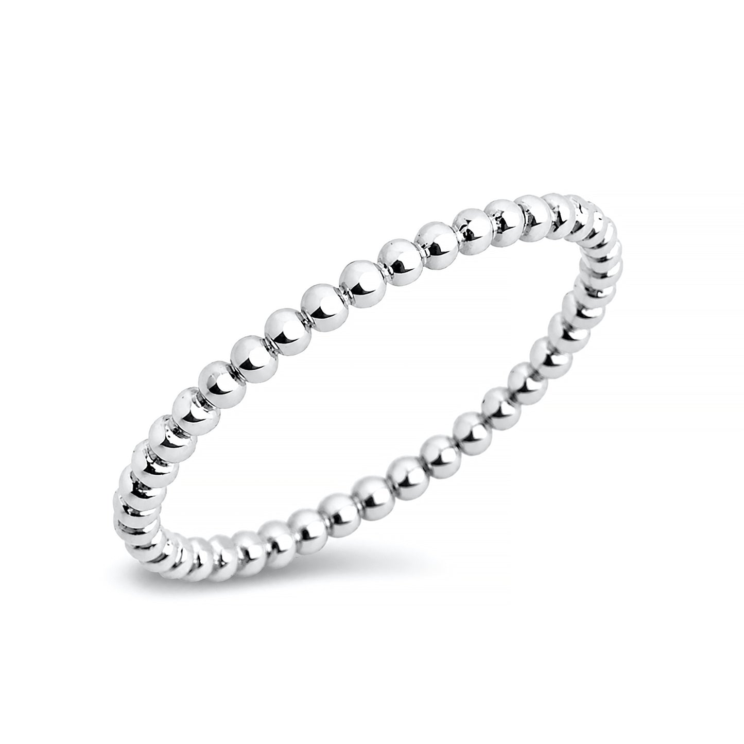 Silver Ring - Continuous Beads