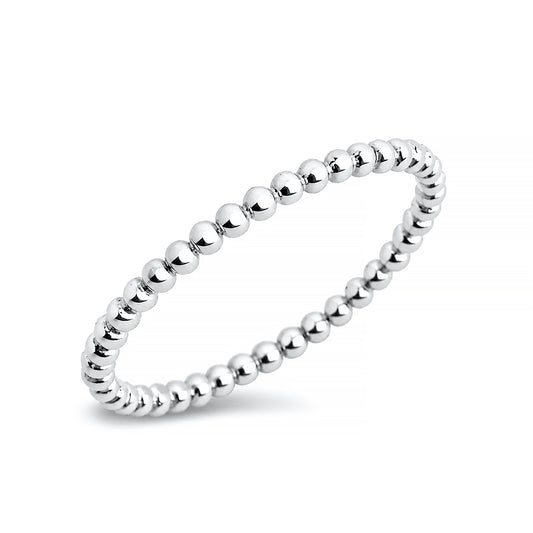Silver Ring - Continuous Beads