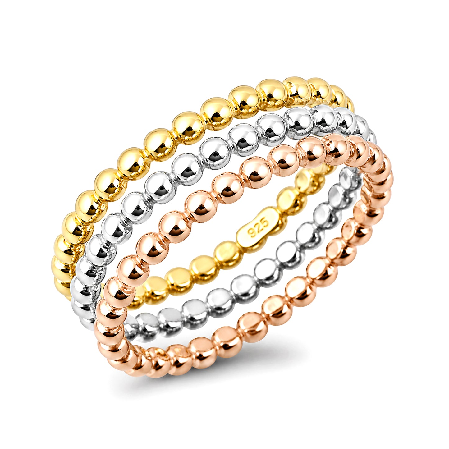 Silver Ring - Continuous Beads