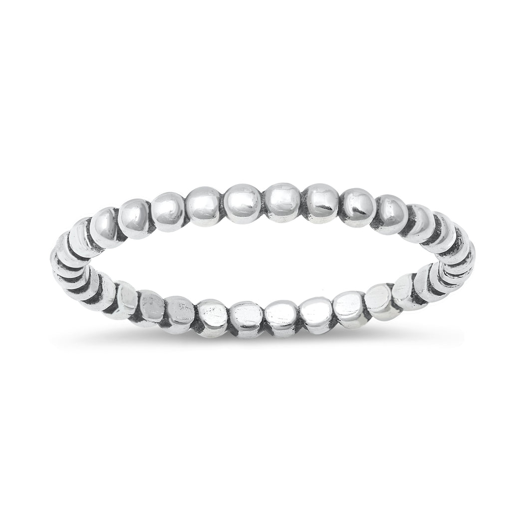 Silver Ring - Continuous Beads