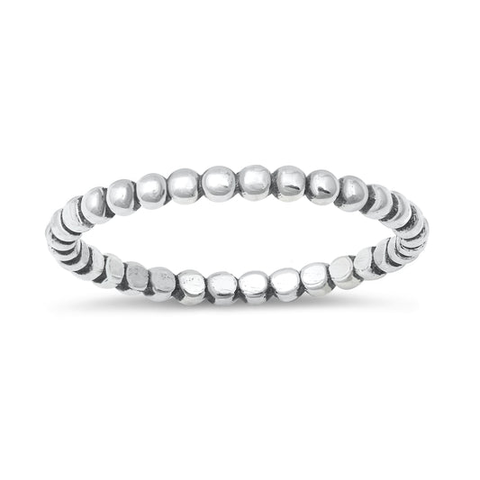 Silver Ring - Continuous Beads