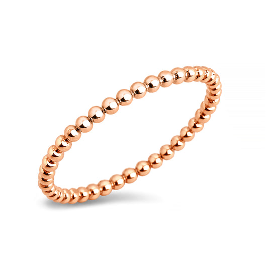 Silver Ring - Continuous Beads