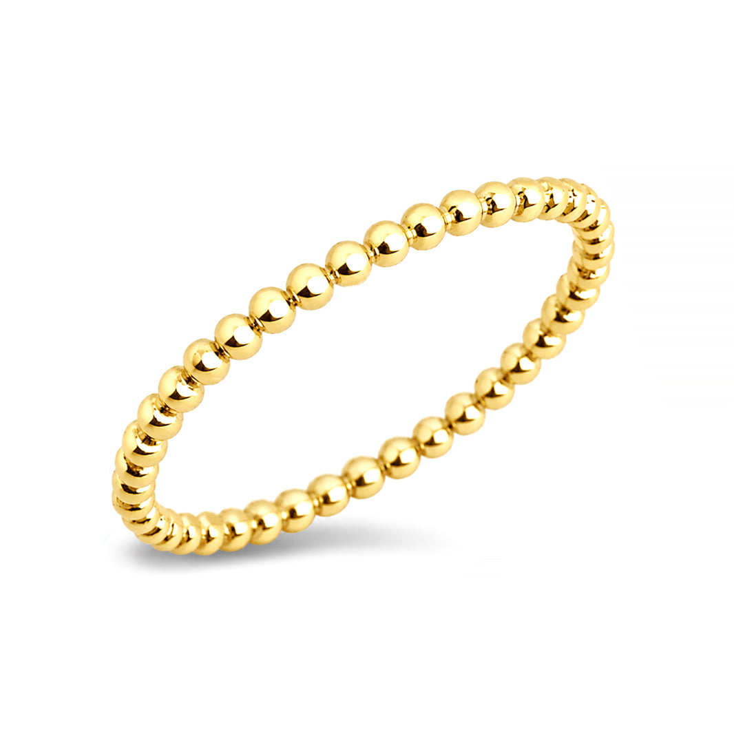 Silver Ring - Continuous Beads