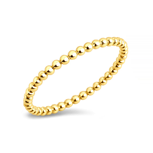 Silver Ring - Continuous Beads