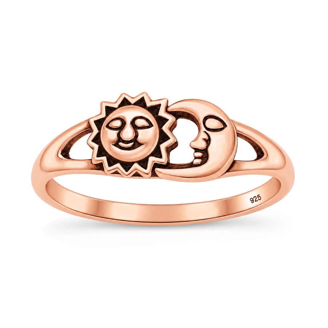 Silver Ring - Sun and Moon