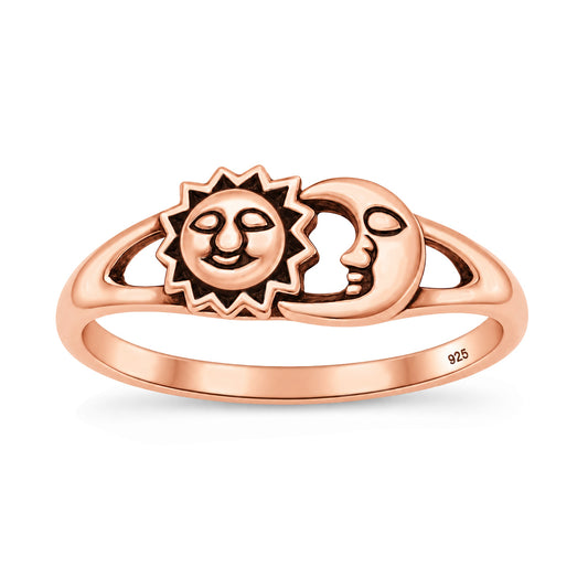 Silver Ring - Sun and Moon