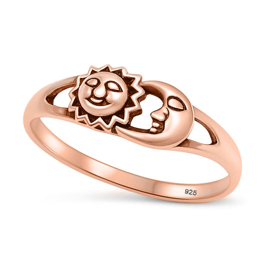 Silver Ring - Sun and Moon