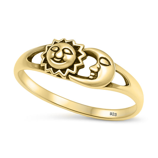 Silver Ring - Sun and Moon