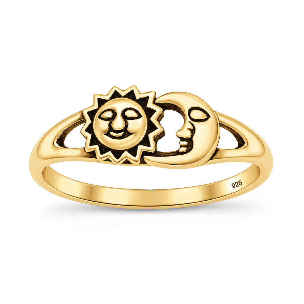 Silver Ring - Sun and Moon