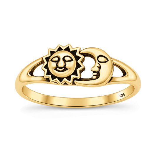 Silver Ring - Sun and Moon