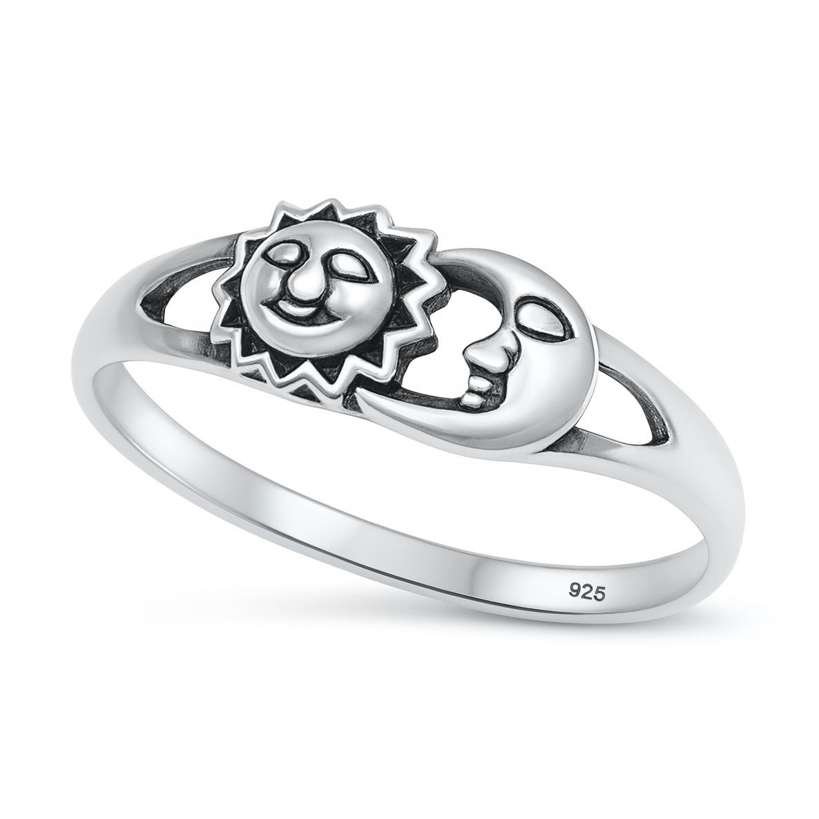 Silver Ring - Sun and Moon