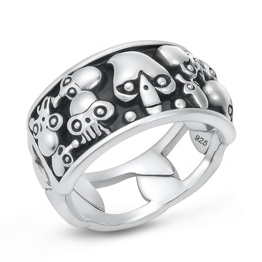 Silver Skulls Ring