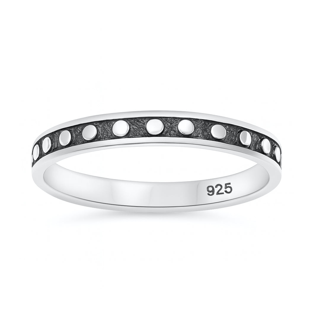 Silver Ring - Polka Dots