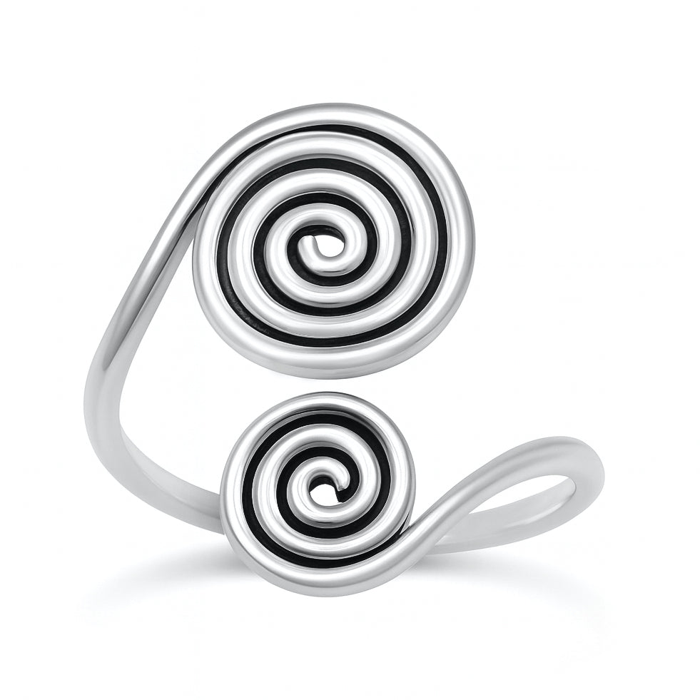 Silver Ring - Spirals