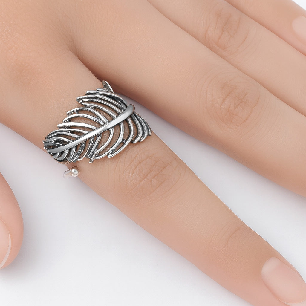 Silver Ring - Leaf