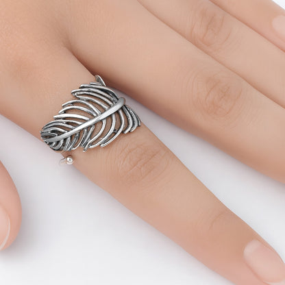 Silver Ring - Leaf