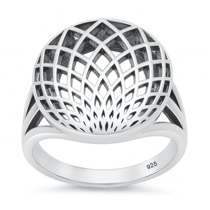 Silver Weave Basket Ring