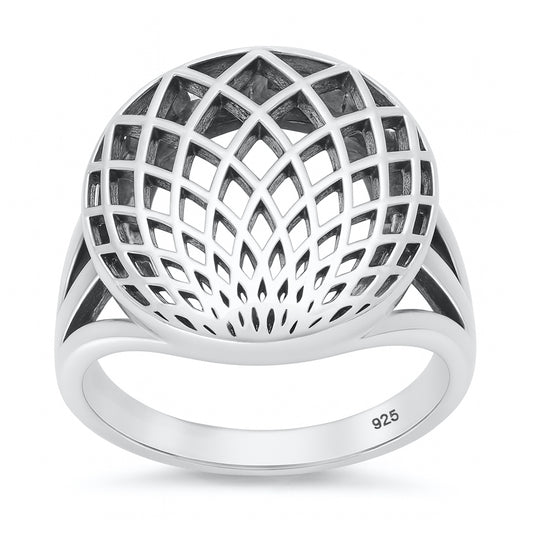 Silver Weave Basket Ring