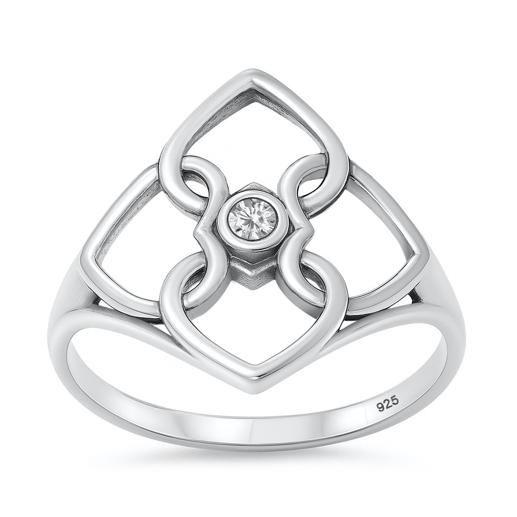 Silver Lotus Flower Ring