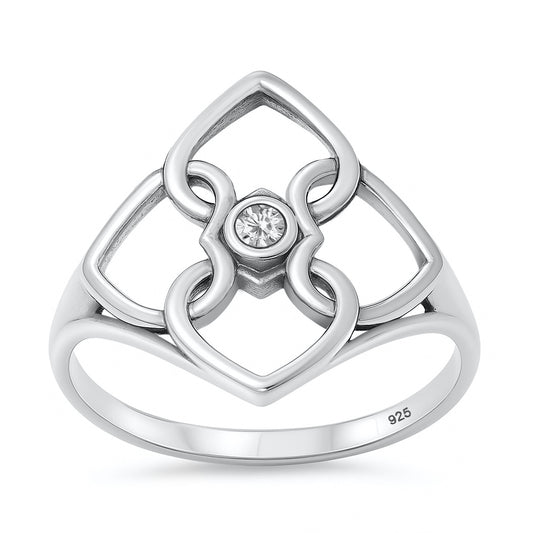 Silver Lotus Flower Ring