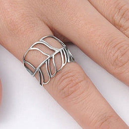 Silver Ring - Leaf