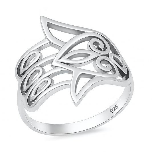 Silver Ring - Hamsa